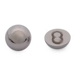 Пуговицы на ножке Полусфера 18L (11мм), металл (S (серебро (никель))), MEs-2014, 36 шт