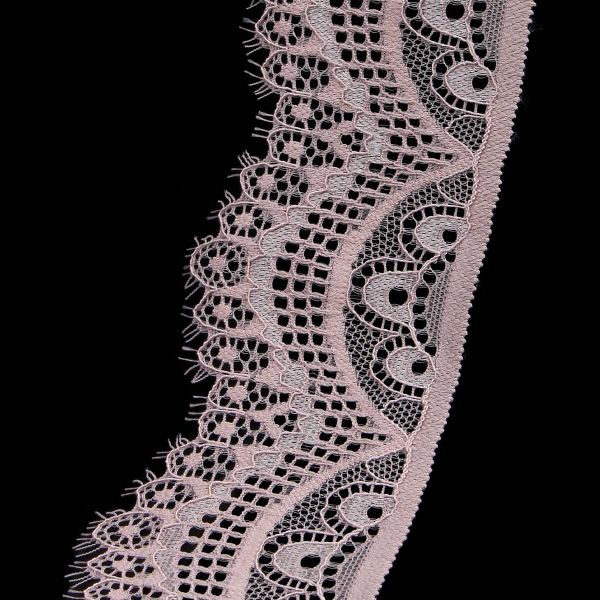 Кружево эластичное (стрейч) 60 мм / 3 метра, C344 пудровый
