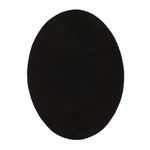 Заплатка термоклеевая, замша, овал большой 12,2х15см, 2 шт в уп, 100% кожа, 30 черный