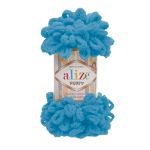 Пряжа Alize (Ализе) Puffy / уп.5 мот. по 100 г, 9м, 016 голубой сочи A