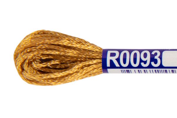 Мулине Gamma вискоза 100%, цв.R0093 золото, 12 мотков по 8 метров