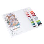 Набор для вышивания нитками Овен, Ёлочная игрушка. Лыжник 6,6х8,7см