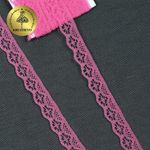 Кружево отделочное в стиле "трикотаж" 12 мм 150-2, цв.13 ярко-розовый, 9.14м