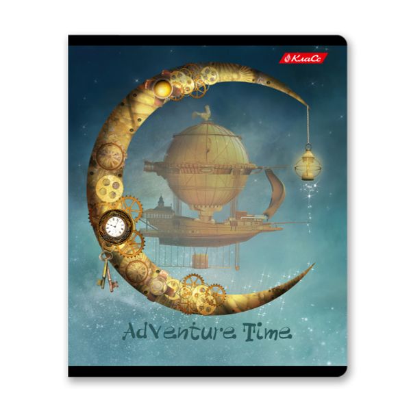 Тетрадь ученическая общая, глянцевая ламинация, A5+ 96 л. на скобе 60 г/м², белизна 100%, 5 шт, клетка в термоусадочной пленке, 000774 Время приключений, Светоч 96ТЕТк-004