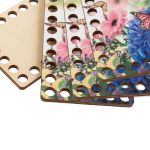 Набор донышек для вязания Глянцевый фанера 12х7х0.4 см, 4 шт, 04 Бабочки, Love2art ДВ-03