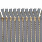 Молния металл джинсовая Т5 (5 мм) 1 зам., н/раз., 18 см, св.серый, 39127/18-3, 10 шт