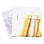 Набор для вышивания нитками Lanarte, Девочка с яблоком 20х30