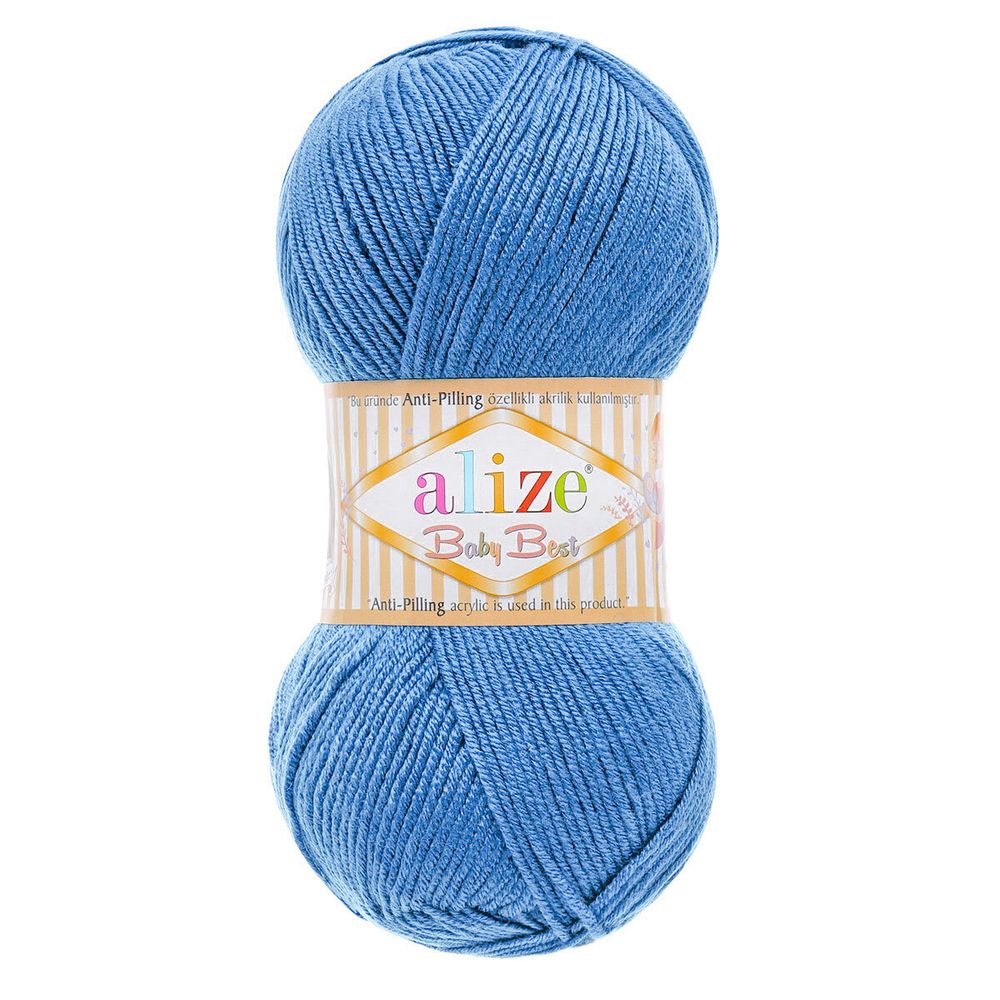 Пряжа Alize (Ализе) Baby Best / уп.5 мот. по 100 г, 240м, 237 васильковый