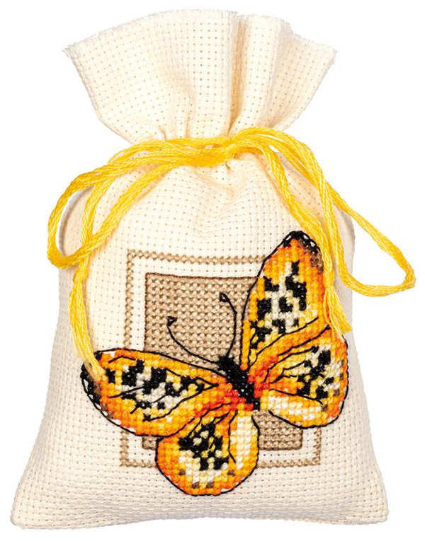 Набор для вышивания нитками Vervaco, Бабочки, 8х12 см