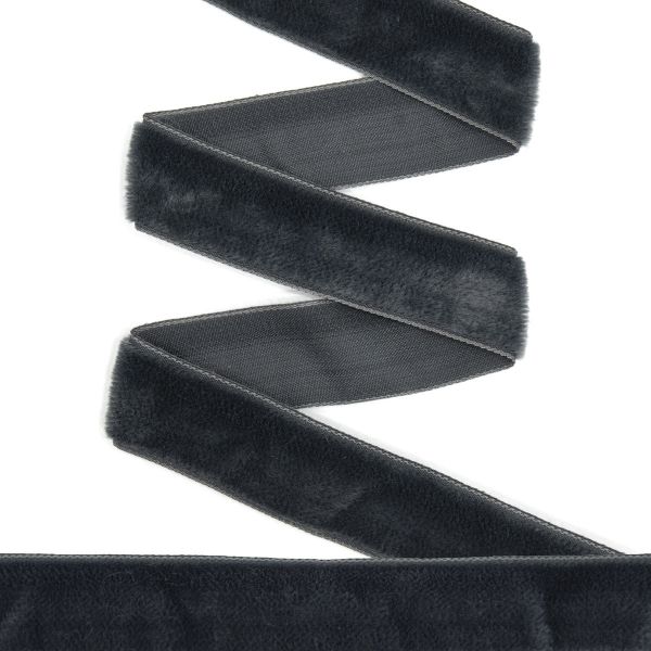 Лента бархатная (тесьма) 20.0 мм / 10±0.5 метров, рис. 8319, 61 т.серый, С3513Г17