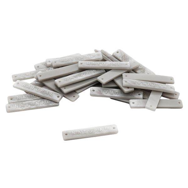 Украшение пришивное 30х6 мм, пластик, светло-серый, СВ_Т-21, 36 шт