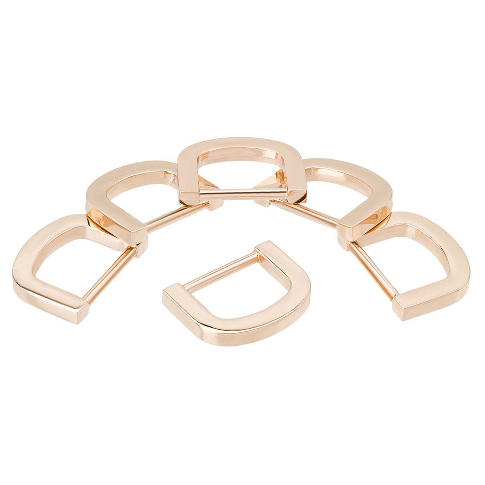 Полукольцо литое металл 15мм (23х17мм), золото, MB2326, 6 шт