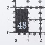 Этикетка-размерник 10х20мм, 100 шт/упак, черный фон/белый шрифт (MN) (48)