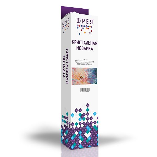 Алмазная (кристальная) мозаика Фрея ALVR-227, Шмель на пионе, 40х25 см