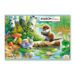 Альбом для рисования 100 г/м², A4 29.5х20.2 см, 32 л. на скобе 5 шт, 01703 Лесные истории, Светоч А256