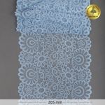 Кружево бельевое эластичное 205 мм / 3 м, TBY.YSTL00839, цв.L3090 голубой, Kruzhevo