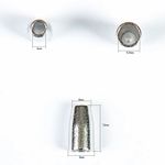 Наконечник для шнура металл колокол ⌀3,5/6,5 мм, 14х8 мм, мет. цв.никель, 20 шт