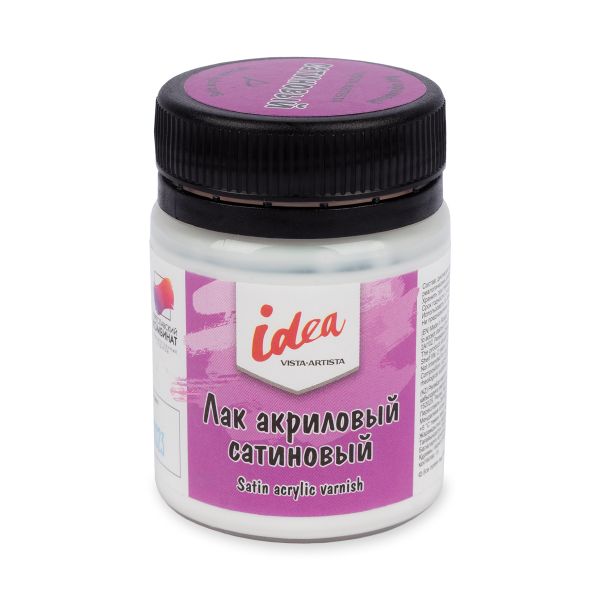 Лак акриловый 50 мл, 6 шт, 04 глянцевый сатиновый, Vista-Artista idea IVA-50