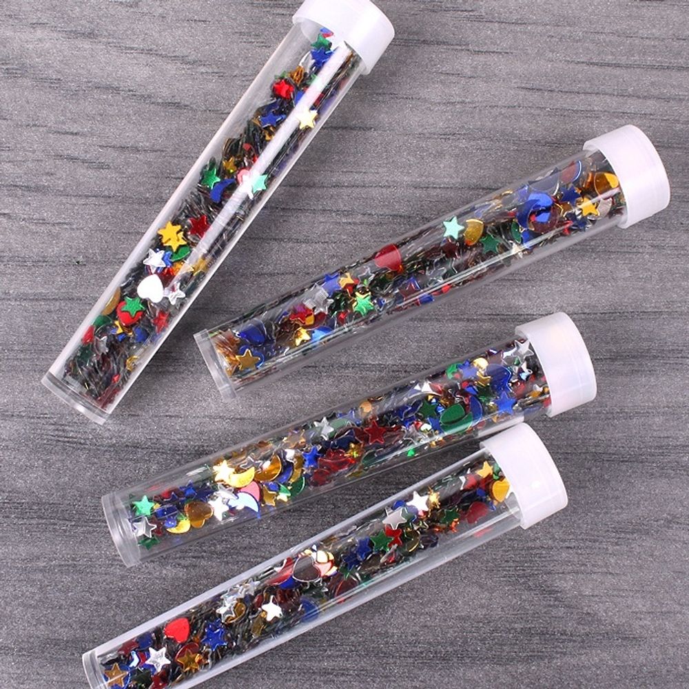 Декоративные фигурные звездочки ассорти 12 шт