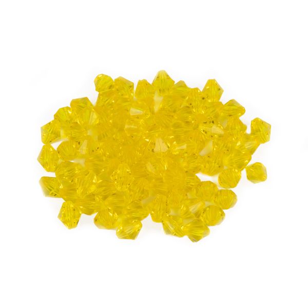 Бусины акрил 9х10 мм, 25 г (80±3 шт), 143 желтый, Zlatka ARO-1