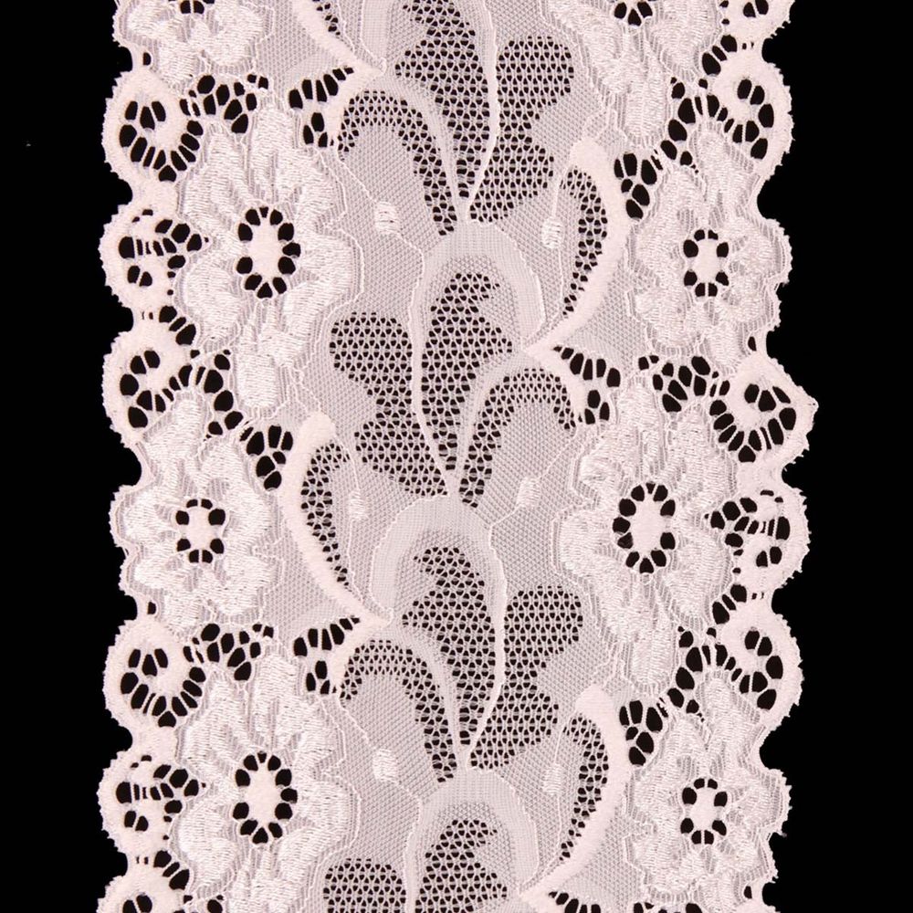 Кружево бельевое эластичное 150 мм / 13.72 м, цв. C571 молочный