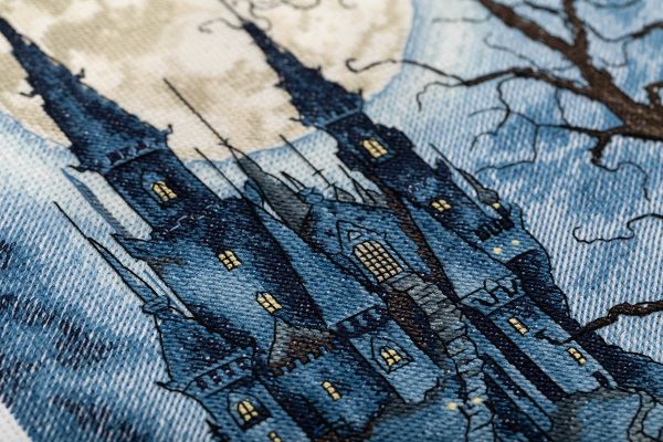 Набор для вышивания нитками Panna, Золотая серия. Мрачный замок, 23х33 см