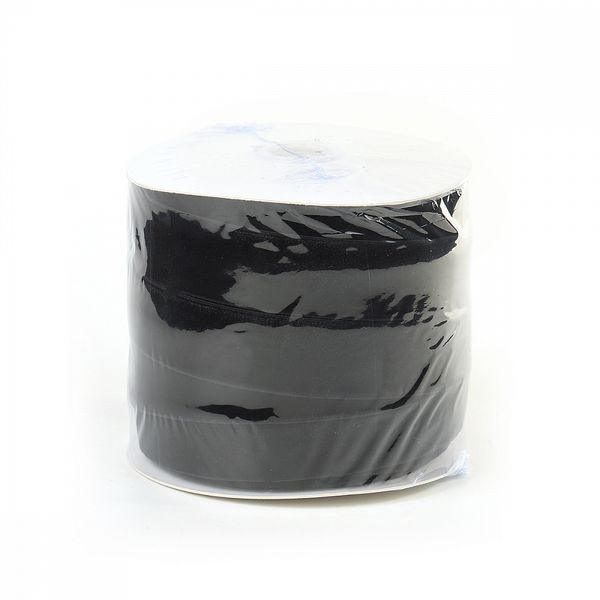 Лента бархатная (тесьма) эластичная 25.0 мм / 22.86±1 метров, арт.EL25VR03 нейлон цв.черный