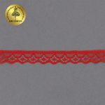 Кружево отделочное в стиле "трикотаж" 12 мм / 9.14 метров, TBY 150-2, цв.03 красный