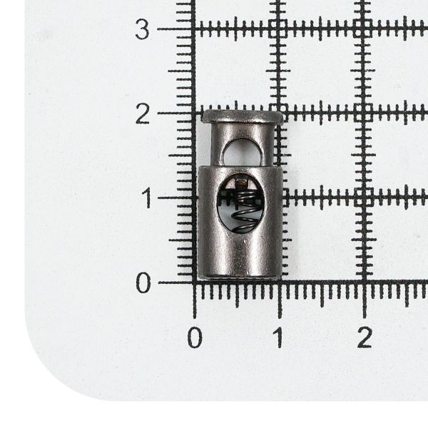 Фиксатор (зажим) для шнура металл 1 отв., 20х10 мм, (in ⌀4.5 мм), цв.чер.никель, 10 шт