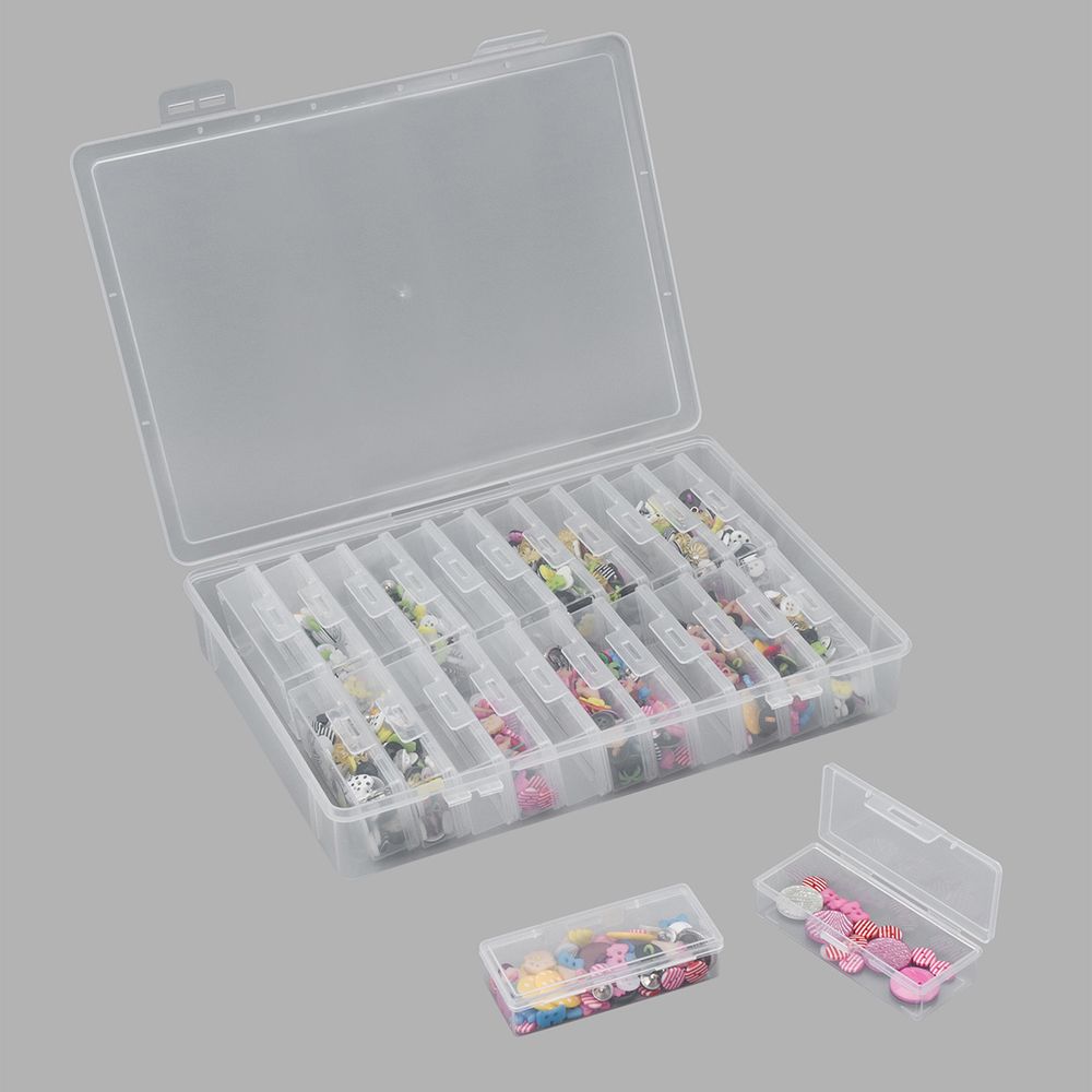 Контейнер для хранения мелочей 32.3х23.1х5 см, 24 штуки в боксе