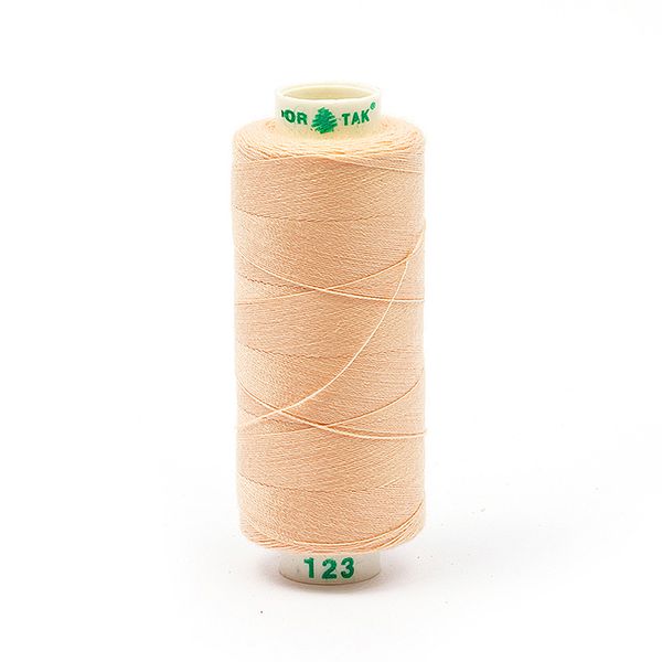 Нитки швейные бытовые Dor Tak 40/2, 366 м / 10 кат., 123 персиковый