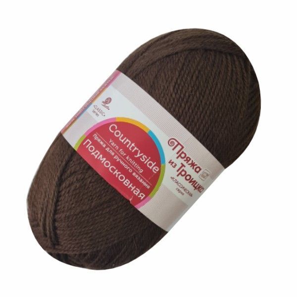 Пряжа Троицкая Подмосковная / уп.10 мот. по 100 г, 250м, 0251 коричневый