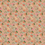 Ткань для пэчворка Peppy Лесные жители, рулон 112 см / 5 метров, ЛЖ-13 бежевый, Peppy