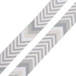 Стропа (ременная лента) 38 мм / 3 метра, [40 г/пог.м], с принтом 2-сторонняя, D144 серый/белый, 3Al354