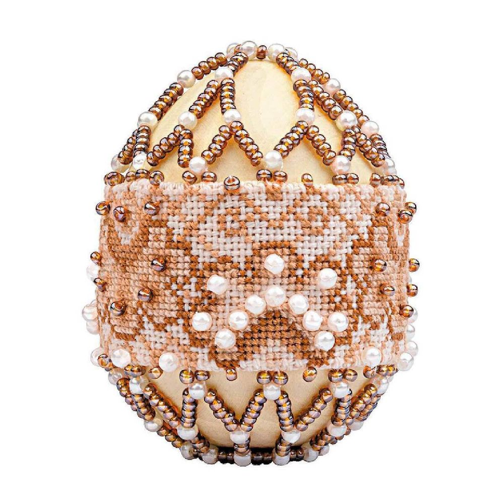 Набор для бисероплетения Риолис В214, Яйцо пасхальное Капучино 6.5х5 см