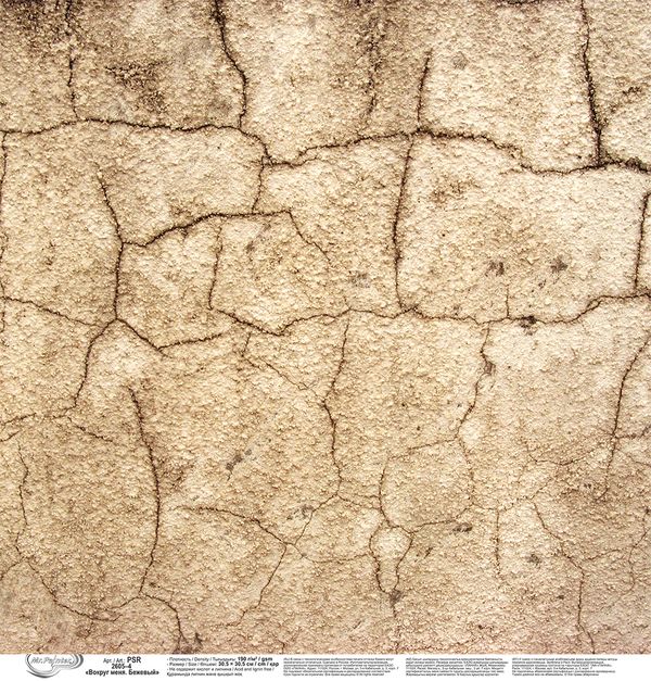 Бумага для скрапбукинга Вокруг меня. Бежевый 190 г/м², 30.5х30.5 см, 10 шт, 4, Mr.Painter PSR 2605