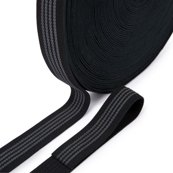 Резинка декоративная 25.0 мм / 20 метров, черный, Gamma 16с3895