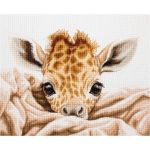 Набор для вышивания нитками Luca-S B2425, The Baby Giraffe, 35х25см