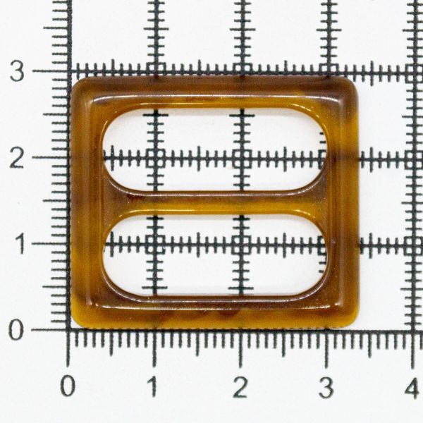Пряжка пластиковая 25 мм, янтарь мраморный, П01(2.06-454-25), 10 шт