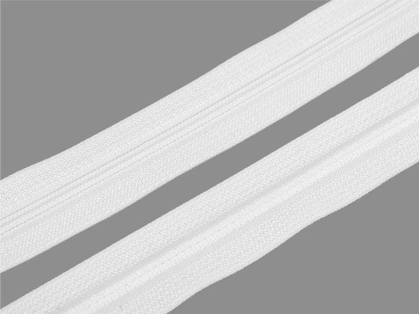 Молния рулонная витая (спираль) Т3 (3 мм), УСИЛЕННАЯ, НА БОБИНЕ, S-501 белая (цв.SBS) / 200 метров
