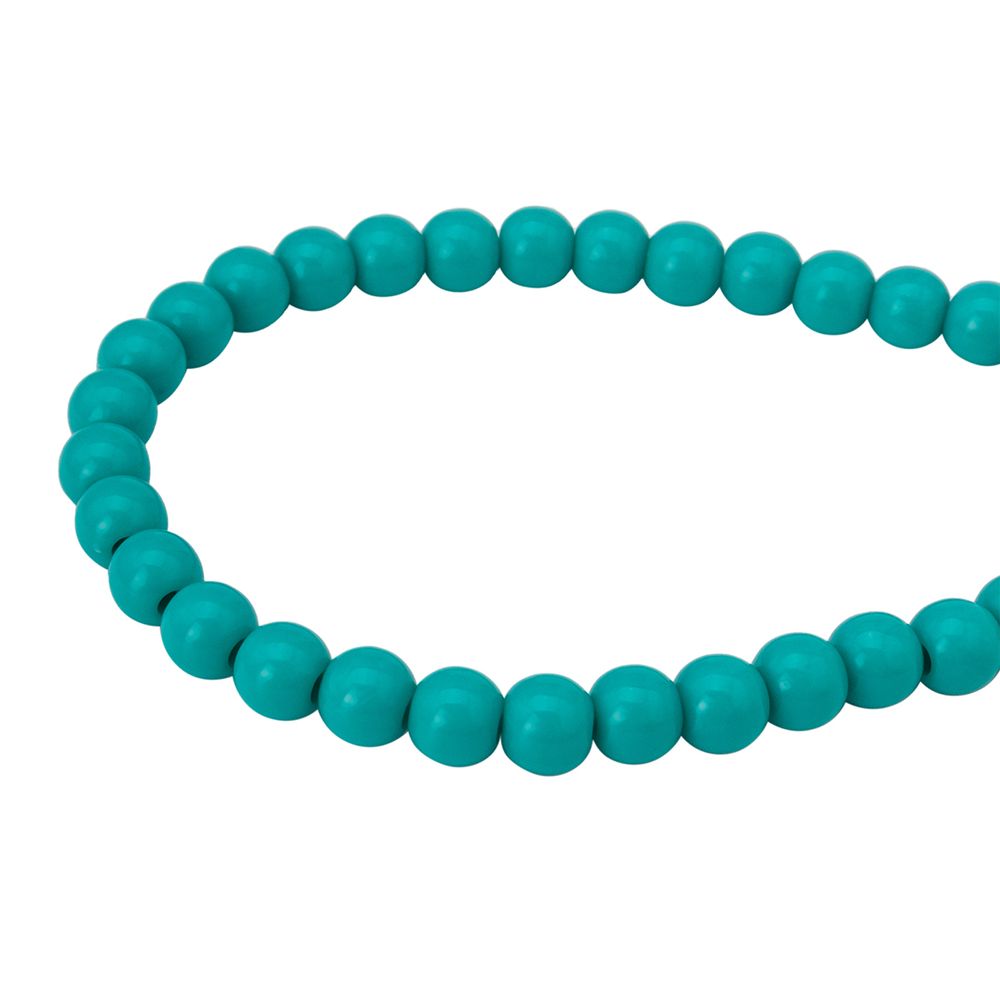 Бусины пластик ⌀8 мм, 50 г, круглые, Astra&Craft (669 бирюза), 1AL121-2