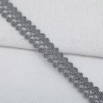 Тесьма отделочная вязаная 15 мм, 10 м, (св.серый)