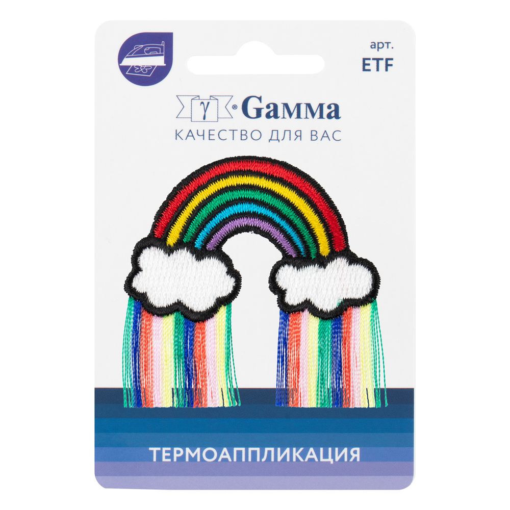 Термоаппликация № 03, 1 шт, 01-361 Радуга 5х5 см, Gamma, ETF