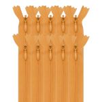 Молния потайная (скрытая) Т3 (3 мм) 1 зам., н/раз., 50 см, золото, 31285 / 50, 10 шт