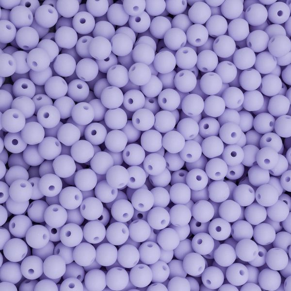 Бусины пластик ⌀6 мм, 500 г, матовые, круглые, A33 сиреневый, 1AL139-1 , Astra&Craft
