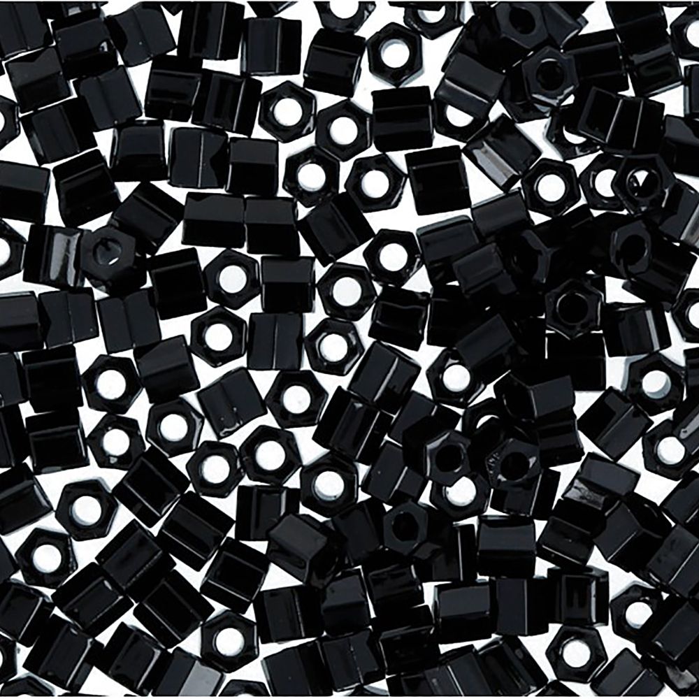 Бисер Toho 11/0 Hexagon 1 (2.2 мм), 25 г (5х5 г), 0049 черный