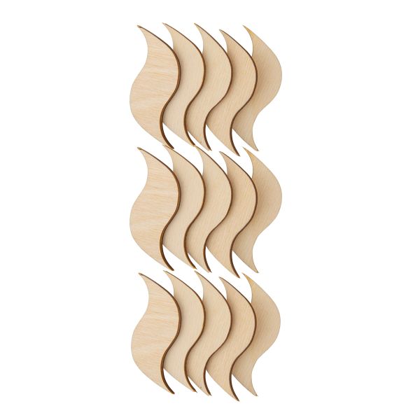 Заготовка из фанеры (мини-набор) 3.2х7х0.4 см, 15 шт, Mr.Carving БО-08