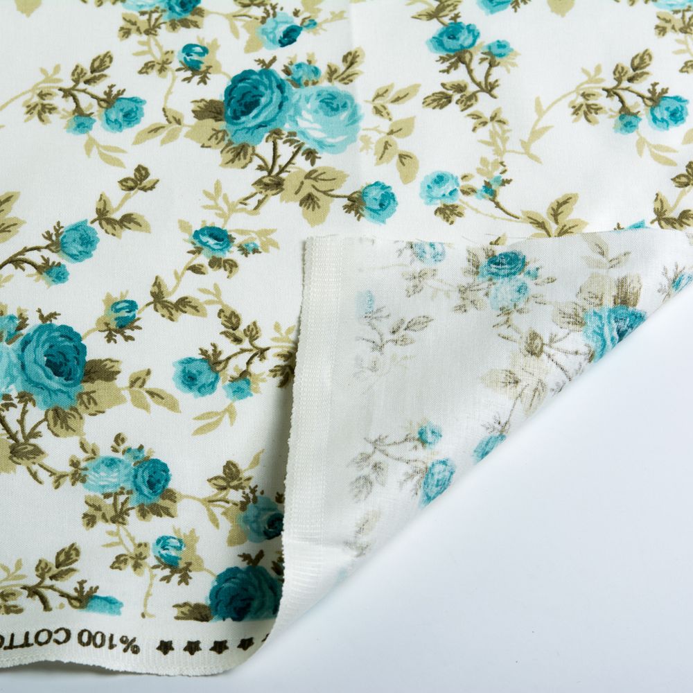 Ранфорс Розарий 130 г/м², шир.240 см, в нарезке, цв. мята, 10 метров /TOS/