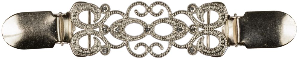 Застежка для кардигана 130х25 мм, 1 шт, 04 никель, Blitz GB 1626