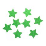 Набор декоративных элементов из ткани Звездочки 35х0,5мм 8 шт (зелёный), 28655